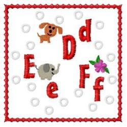 puppy dog detailed machine embroidery - EDF Block perfect for Storytime Blankets