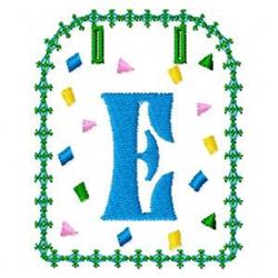 beginner-friendly hanger machine embroidery pattern - Letter E Hanger for decorative wall hangings