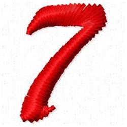 Seven - 4x4 seven quick stitch machine embroidery design perfect for Summer Apparel