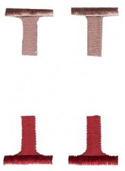 Double Deck H - 4x4 deck quick stitch embroidery design for decorative pillow covers