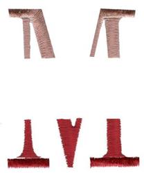 quick stitch deck machine embroidery pattern - Double Deck M for decorative pillow covers