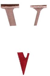 quick stitch deck machine embroidery pattern - Double Deck V for kitchen tea towels