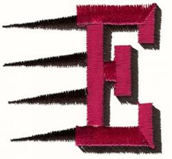 Fast E - 4x4 fast quick stitch machine embroidery design perfect for reusable tote bags