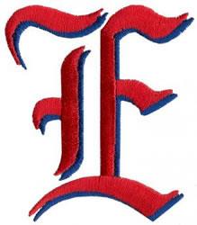 beginner-friendly king machine embroidery pattern - King E for decorative pillow covers