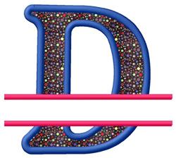 Split Applique D - 4x4 split applique machine embroidery design for reusable tote bags