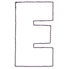 APPLIQUE E - 4x4 design applique machine embroidery design for Kids Crafts