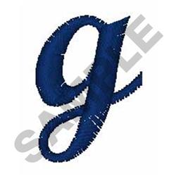 quick stitch font machine embroidery pattern - Bold Script Font g for kitchen aprons