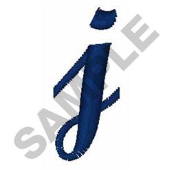 quick stitch font machine embroidery pattern - Bold Script Font j for decorative pillow covers