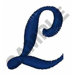 quick stitch font machine embroidery pattern - Bold Script Font L for decorative pillow covers
