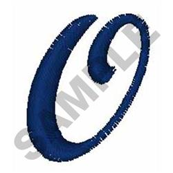 quick stitch font machine embroidery pattern - Bold Script Font O for decorative pillow covers