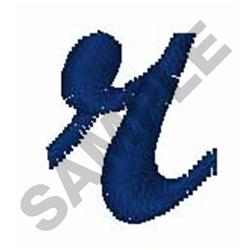 Bold Script Font r - 4x4 font quick stitch embroidery design for reusable tote bags