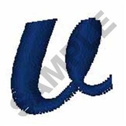 quick stitch font machine embroidery pattern - Bold Script Font v for reusable tote bags