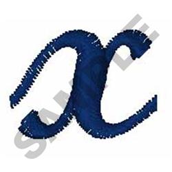 Bold Script Font x - 4x4 font quick stitch embroidery design for reusable tote bags