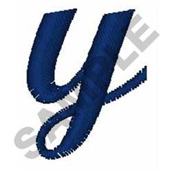 quick stitch font machine embroidery pattern - Bold Script Font y for cute baby onesies