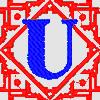 beginner-friendly border machine embroidery pattern - BORDER U for kitchen tea towels