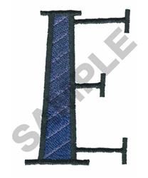 beginner-friendly alpha machine embroidery pattern - BRIGHT ALPHA E for patchwork quilt blocks
