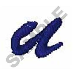 quick stitch font machine embroidery pattern - Brush Script Font u for kitchen aprons