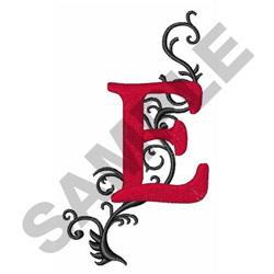 alphabet beginner-friendly machine embroidery - CLASSY SCROLL ALPHABET E for Baby Blankets