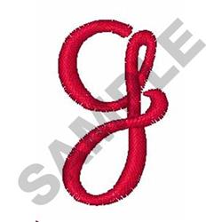 quick stitch script machine embroidery pattern - CURLY SCRIPT g for Decorative Throws
