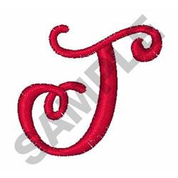 script quick stitch machine embroidery - CURLY SCRIPT J perfect for kitchen aprons