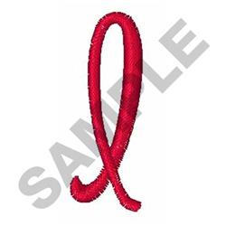 CURLY SCRIPT l - 4x4 script quick stitch embroidery design for Custom Apparel