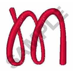 script quick stitch machine embroidery - CURLY SCRIPT M for decorative pillow covers