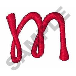 quick stitch script machine embroidery pattern - CURLY SCRIPT m for Antique Restorations