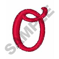 CURLY SCRIPT o - 4x4 script quick stitch embroidery design for Everyday Items
