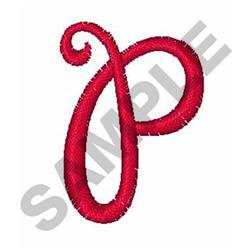 script quick stitch machine embroidery - CURLY SCRIPT P perfect for kitchen aprons