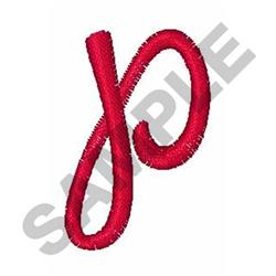 quick stitch script machine embroidery pattern - CURLY SCRIPT p for Luxury Gifts