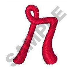 CURLY SCRIPT r - 4x4 script quick stitch embroidery design for Custom Merchandise