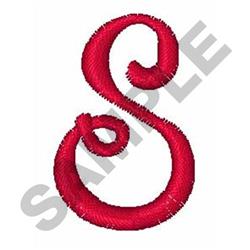 script quick stitch machine embroidery - CURLY SCRIPT S for patchwork quilt blocks