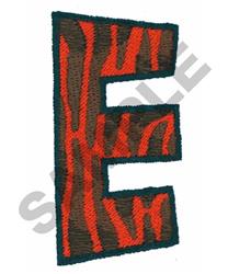 beginner-friendly design machine embroidery pattern - E for decorative pillow covers