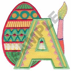 Easter eggs detailed machine embroidery - EASTER EGG A for decorative pillow covers