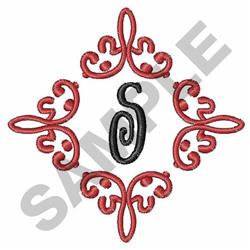 monogram quick stitch machine embroidery - FANCY MONOGRAM S for reusable tote bags