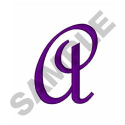 quick stitch script machine embroidery pattern - Large Fancy Script A for Comfort Items