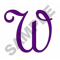 script quick stitch machine embroidery - Large Fancy Script W for cute baby onesies
