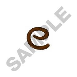 LOWERCASE LETTER E - 4x4 letter quick stitch embroidery design for reusable tote bags