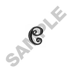 letter quick stitch machine embroidery - LOWERCASE LETTER E for kitchen tea towels