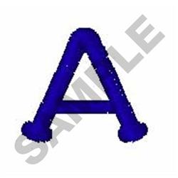 quick stitch monogram machine embroidery pattern - Monogram A for cute baby onesies