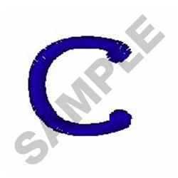 Monogram C - 4x4 monogram quick stitch machine embroidery design for reusable tote bags