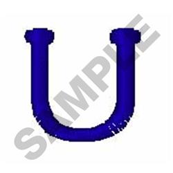 Monogram U - 4x4 monogram quick stitch machine embroidery design for Baby Blankets