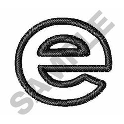 OPEN BLOCK FONT e - 4x4 font quick stitch embroidery design for reusable tote bags
