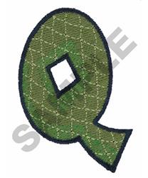 Q - 4x4 design beginner-friendly machine embroidery design for patchwork quilt blocks