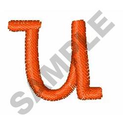 quick stitch font machine embroidery pattern - SCRIBBLE FONT u for decorative pillow covers