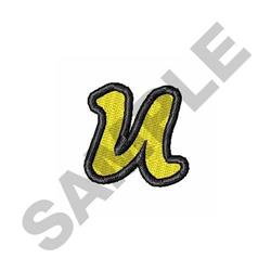 beginner-friendly alphabet machine embroidery pattern - Script Alphabet u for Baby Blankets
