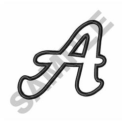 SCRIPT APPLIQUE FONT A - 4x4 font applique embroidery design for reusable tote bags