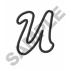 SCRIPT APPLIQUE FONT U