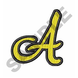 Script Letter A - 4x4 letter detailed machine embroidery design for cute baby onesies