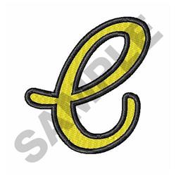 letter detailed machine embroidery - Script Letter C for decorative pillow covers